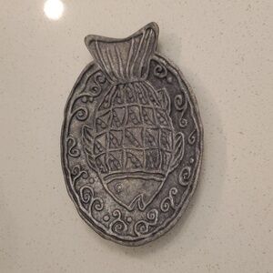 Vintage Cast Metal Tray Fish Trinket Dish